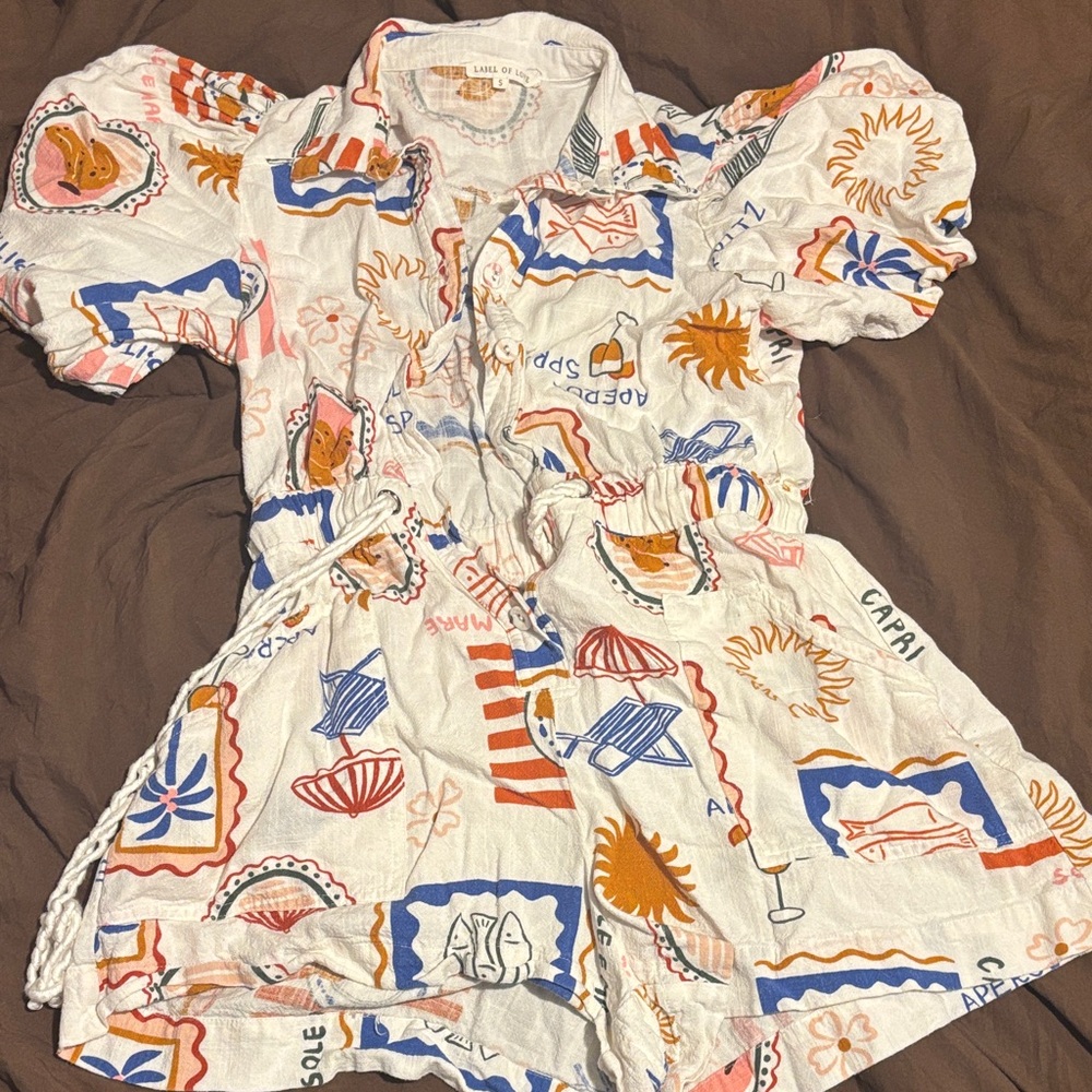 Colorful Patterned Women's Romper